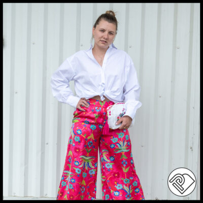 Chemise Blanche et Pantalon fluide fleurie chez Promod à Ancenis