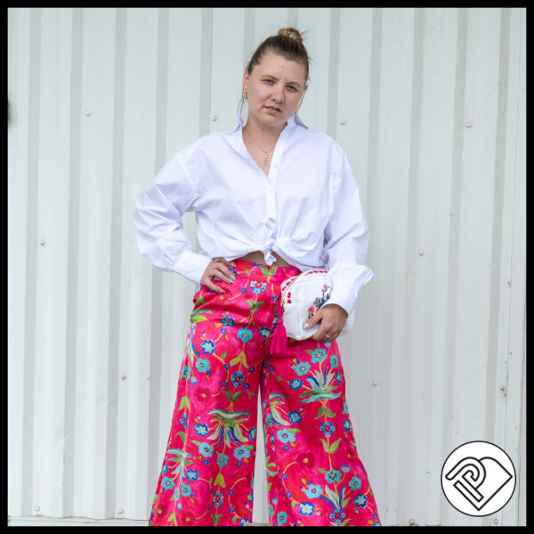 Chemise Blanche et Pantalon fluide fleurie chez Promod à Ancenis