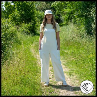 Découvrez cette salopette blanche associé à un t-shirt vert dans votre magasin Promod à Ancenis !
