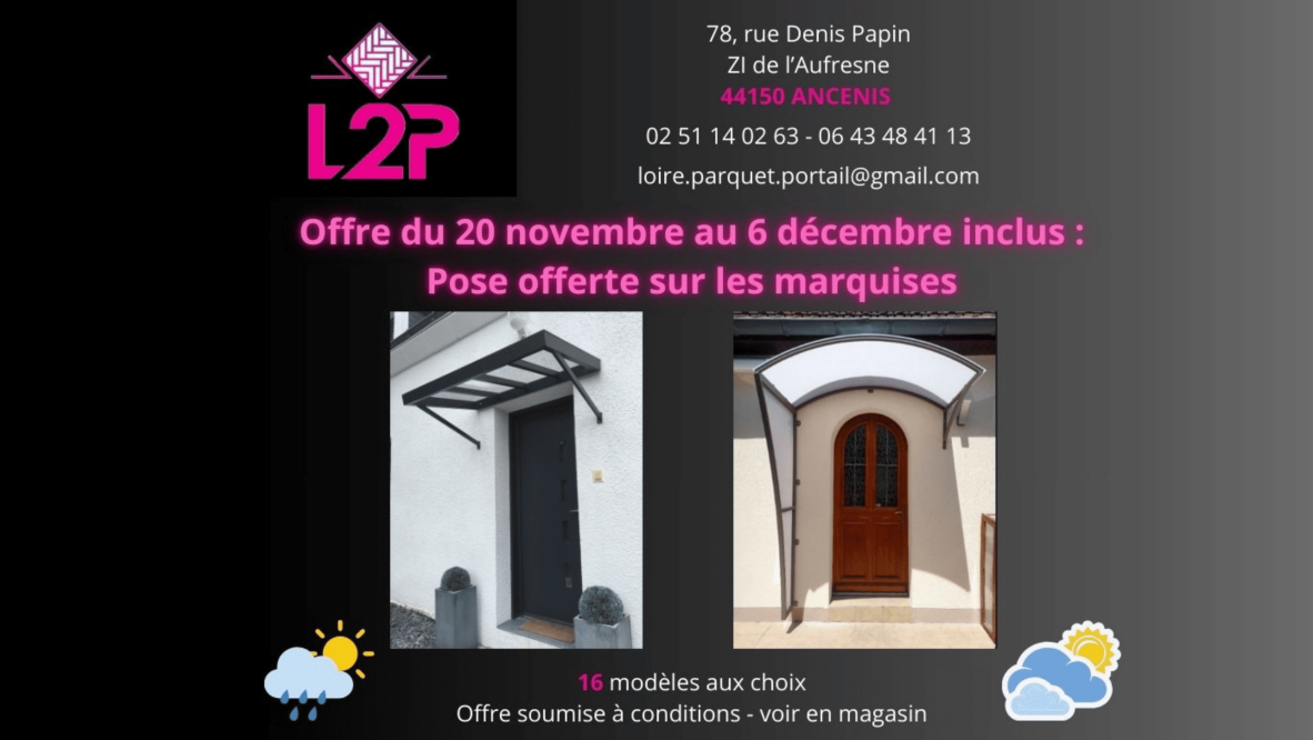 Slider Offre Loire parquets & portails à Ancenis