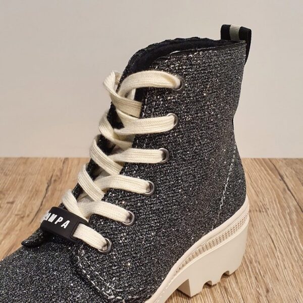 Chaussures pour femme palladium avenue gris paillettes