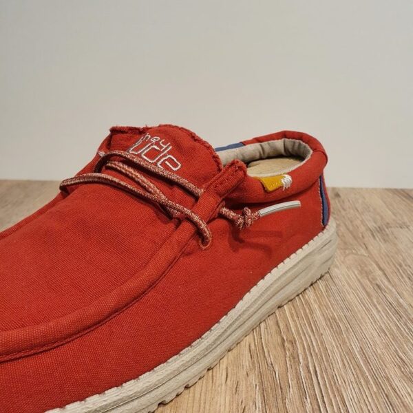 Chaussures pour homme dude wally washed lava molten rouge