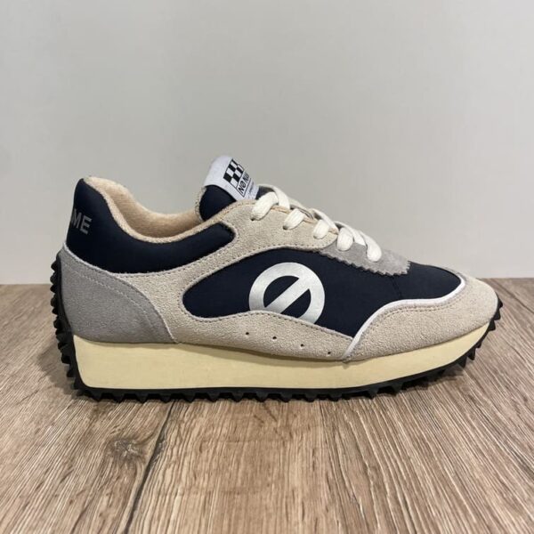 Chaussures pour femme no name punky jogger suede/nylon white/navy