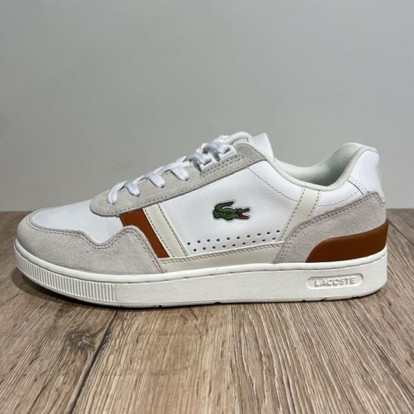 Chaussures pour homme Lacoste t-clip 0121 1 sma blanc/marron