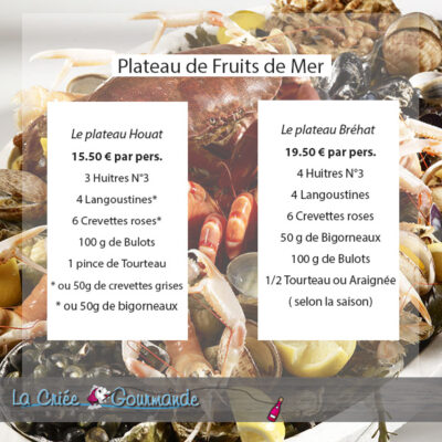 Plateau fruits de mer Criée Gourmande