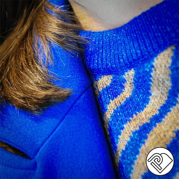Manteau long bleu pour femme chez Promod à Châteaubriant