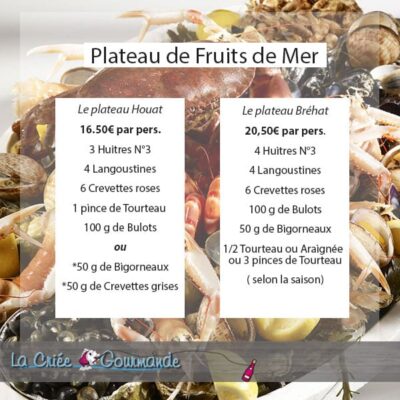 Plateau fruits de mer La Criée gourmande Châteaubriant