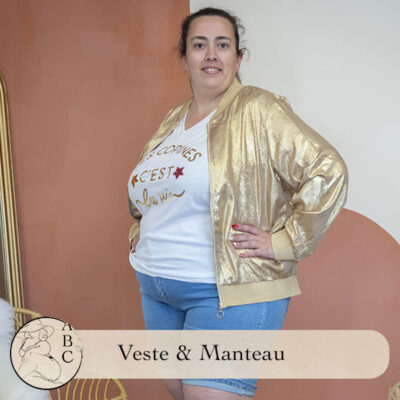 Veste dorée femme - Au Bonheur des Courbes à Châteaubriant