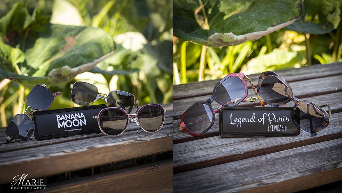 paire de lunettes solaires chez Optic 2000 à Châteaubriant de la marque Banana Moon et Legend of Paris