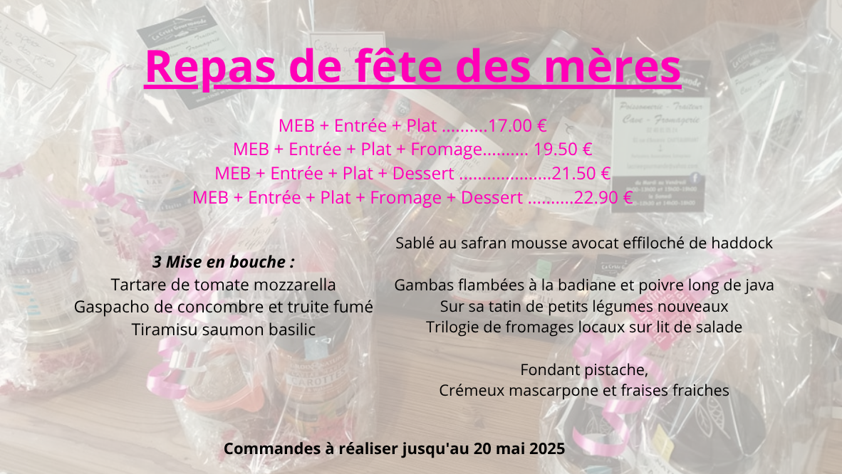 Slider Fête des Mères La Criée Gourmande Châteaubriant