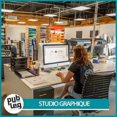 Découvrez le studio graphique de chez Pub Leg à Nort-sur-Erdre !