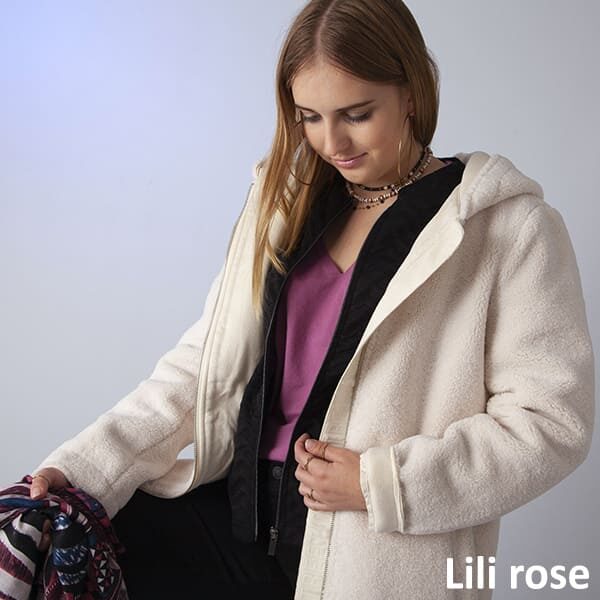 Manteau long écru pour femme chez Lili Rose à Nort sur Erdre