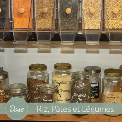 Riz, pâtes et légumes chez Epicerie Dose à Nort-sur-Erdre