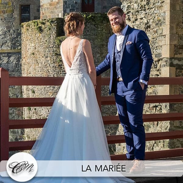 Robe de mariée dos nu chez Créa Design et Mariage