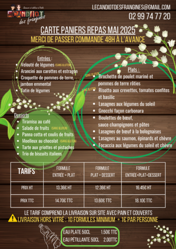 Carte Panier Repas chez Le Candiot des Frangines à Vitré