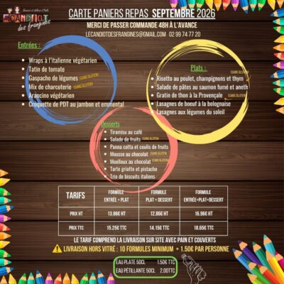 Carte panier repas chez Le candit des Frangines à Vitré