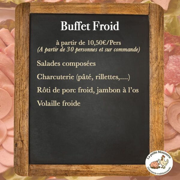 Carte traiteur buffet froid La Petite Mousserie située à la Guerche de Bretagne près de Vitré